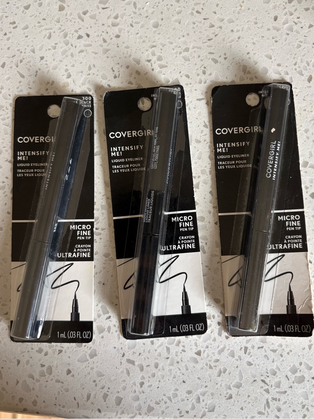 CoverGirl Intensify Me! Micro Fine Liquid Eyeliner - Black (3 Pack)